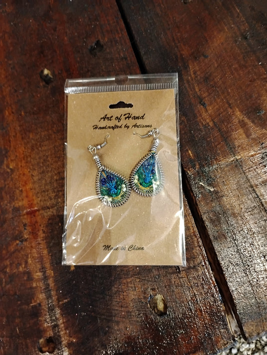 Blue, Green & Yellow Fashion Earrings