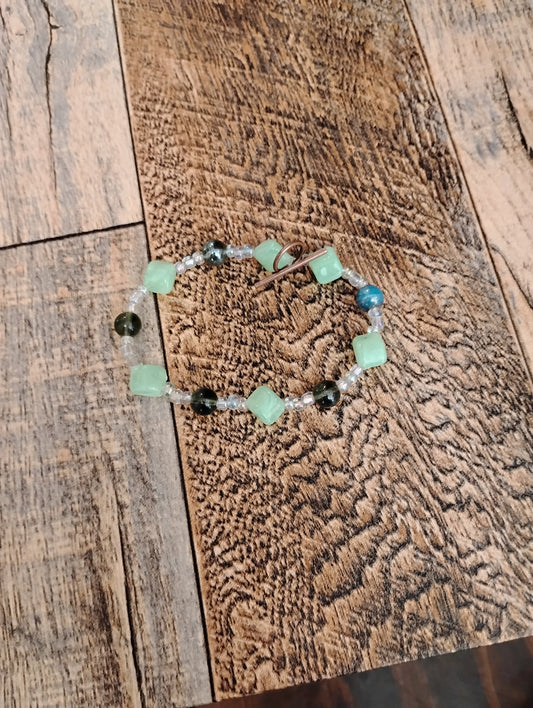 Teal & Black Fashion Bracelet