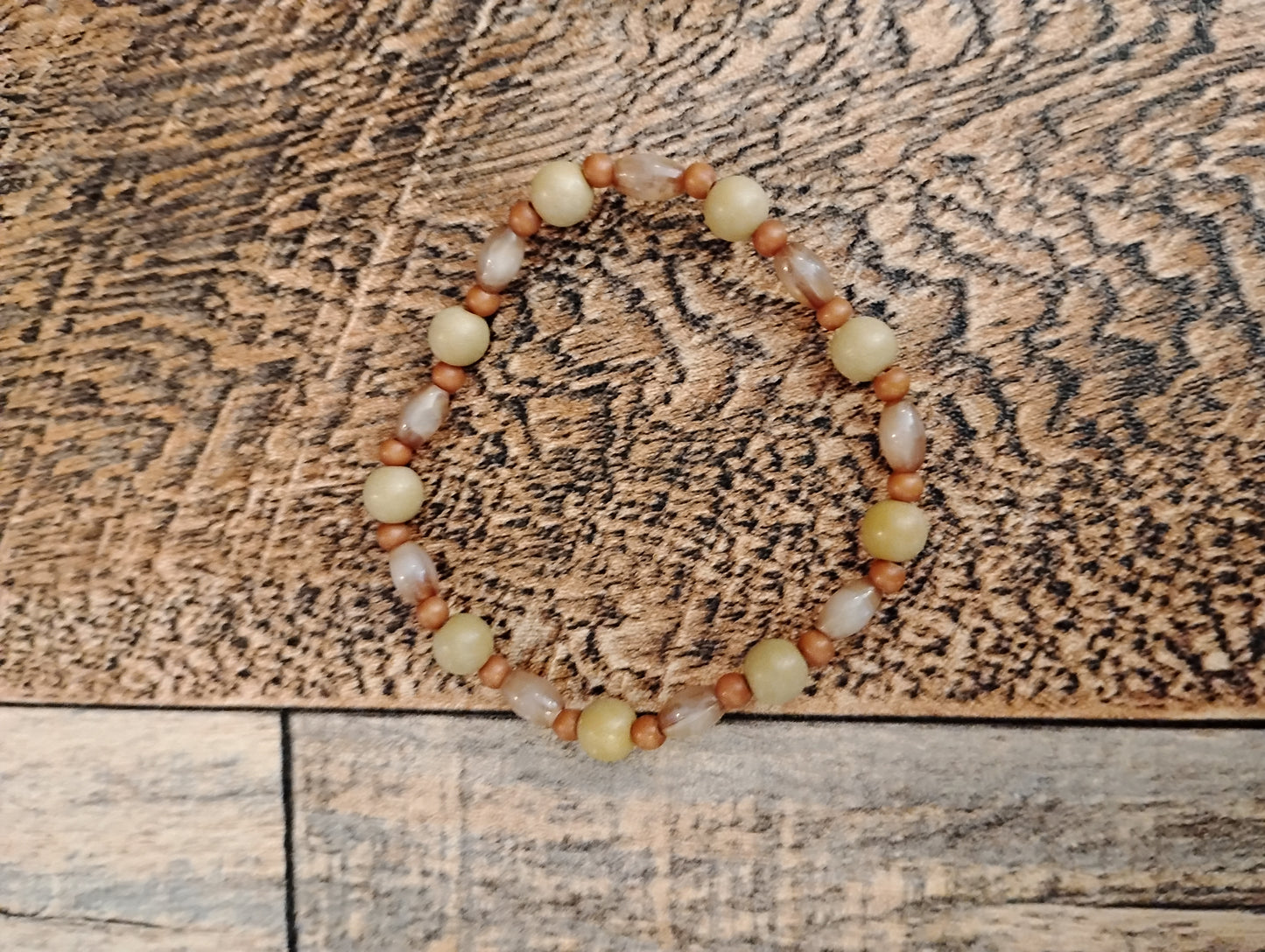 Tan Beaded Fashion Bracelet