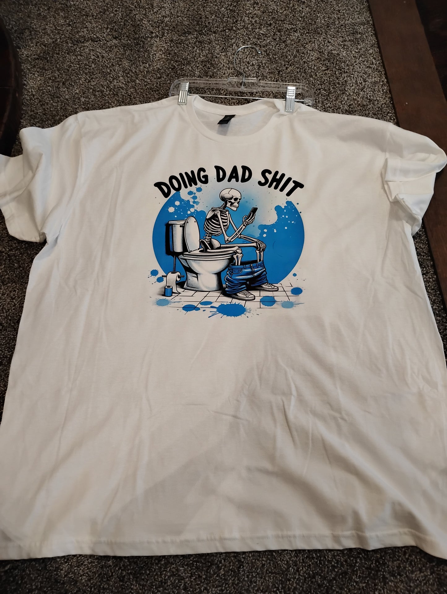 White Doing Dad Shit Graphic T-Shirt