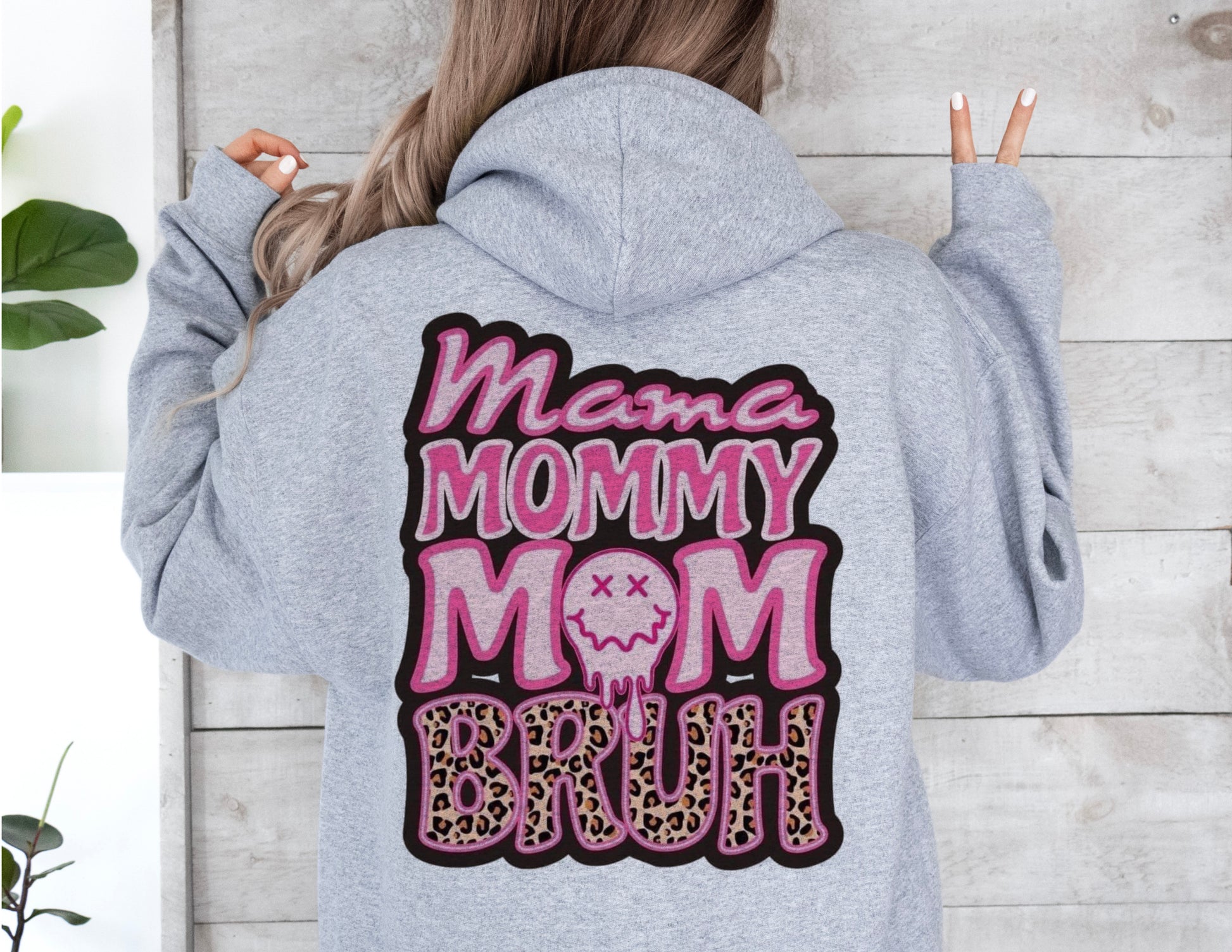 MaMa Mommy Mom Bruh Graphic Grey Hoodie – BackWoodsWives | BGR