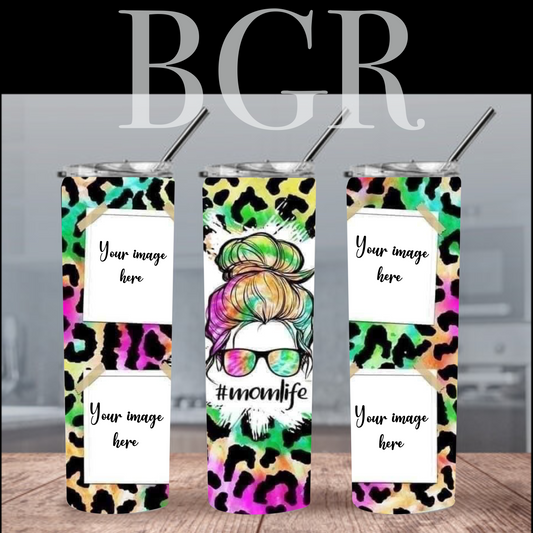 Customized Rainbow Cheetah Mama 20oz Tumbler